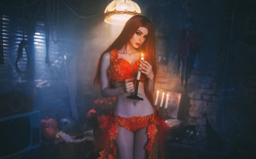 Возбуждающий пятничный косплей с нотками Хэллоуина и авокадо Возбуждающий пятничный косплей с нотками Хэллоуина и авокадо