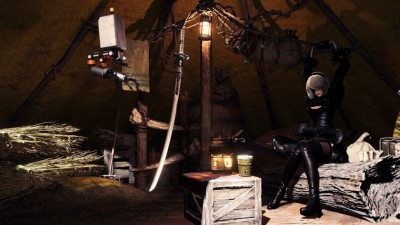 Непревзойденный опыт NieR Automata в Monster Hunter World, замена голоса, моделей и музыки