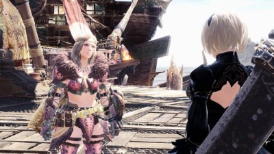 Непревзойденный опыт NieR Automata в Monster Hunter World, замена голоса, моделей и музыки